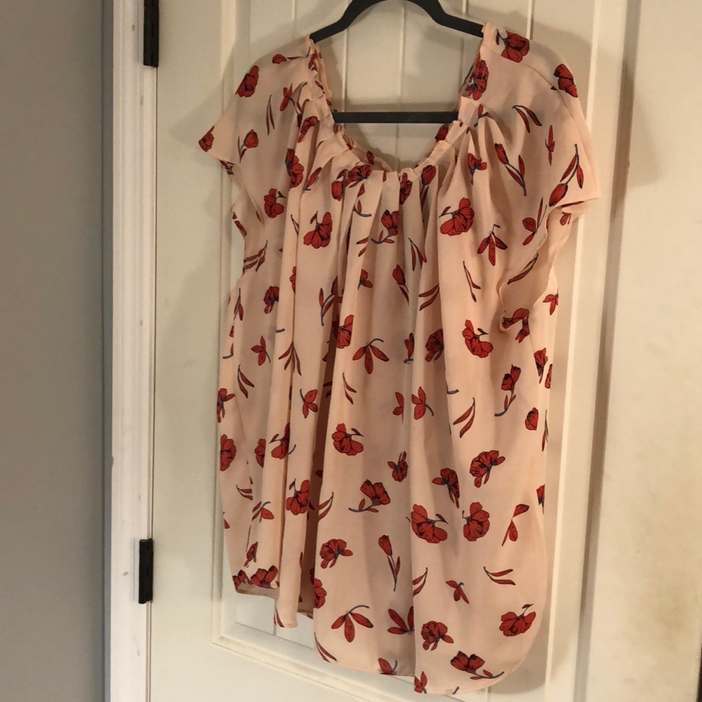 Beige Floral Top